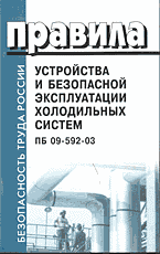 Деловая литература. Работа. Правила устройства и безопасной эксплуатации холодильных систем. ПБ 09-592-03..